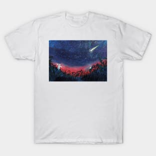 Make a Wish on a Shooting Star Illustration T-Shirt